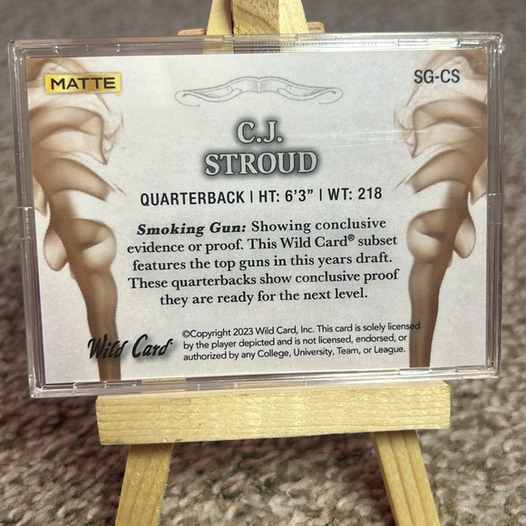 CJ Stroud Wild Card Matte # 9/10 Houston Texans NFL Card #SG-CS - Picture 3 of 3